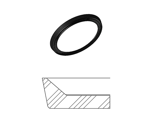 Gaxeta de vedação perfil L